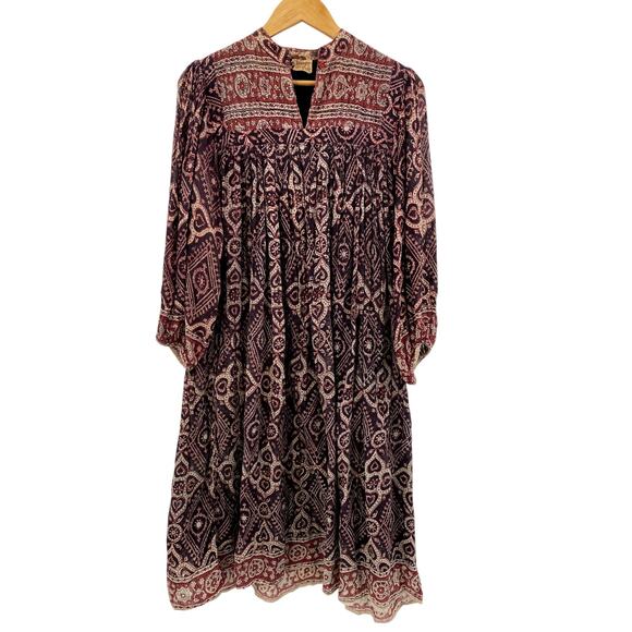 Vintage Wings M Cotton Flowy Midi Dress - Picture 1 of 3